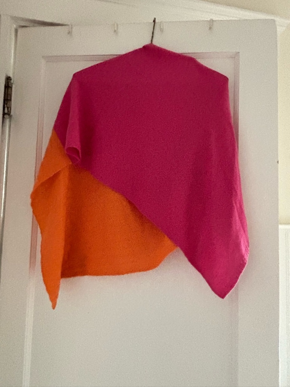 Bright Pink & Orange Reversible Wrap Scarf
